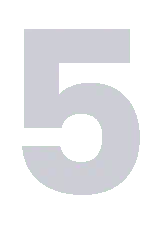 Number 5 to denote reason 5 out of 5 of why to use Trade-zenfy